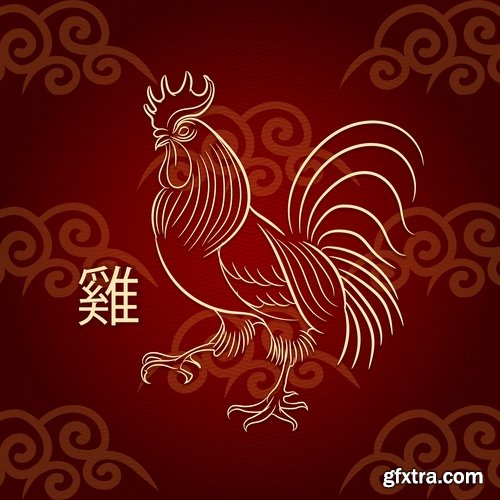 Collection chicken rooster logo 2017 vector image 2-25 EPS