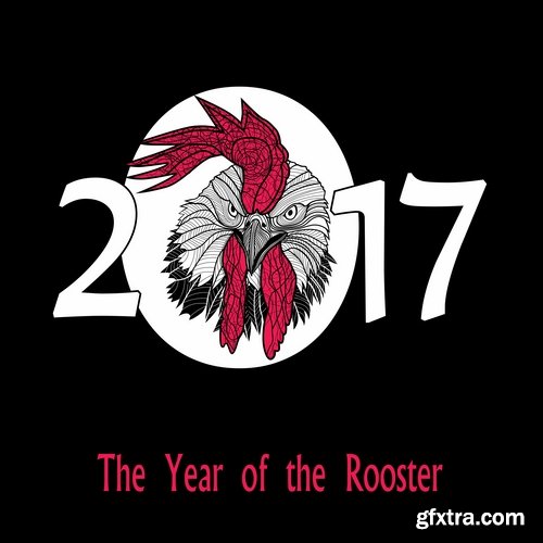 Collection chicken rooster logo 2017 vector image 2-25 EPS