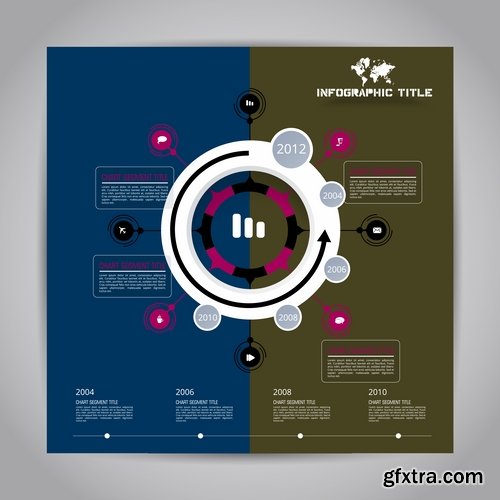 Collection of infographics banner flyer business conceptual vector image 25 EPS