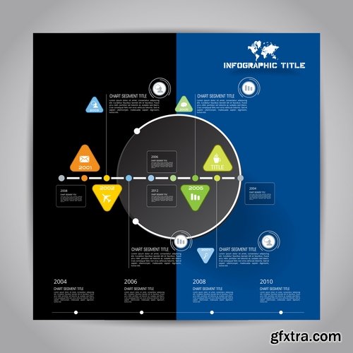 Collection of infographics banner flyer business conceptual vector image 25 EPS