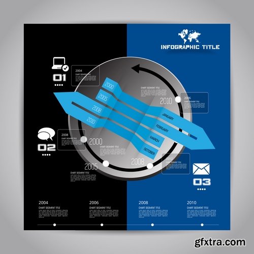 Collection of infographics banner flyer business conceptual vector image 25 EPS