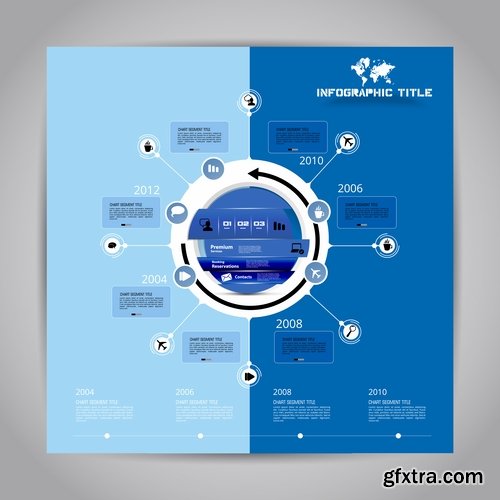 Collection of infographics banner flyer business conceptual vector image 25 EPS