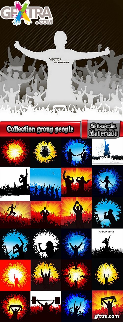 Collection group people crowd sport rock concert performance rap competition bekgraund 25 EPS