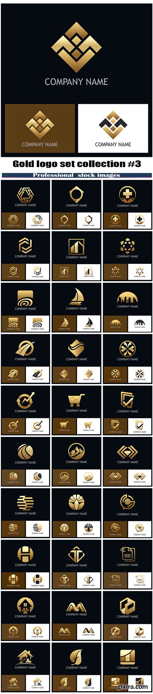 Gold logo set collection #3