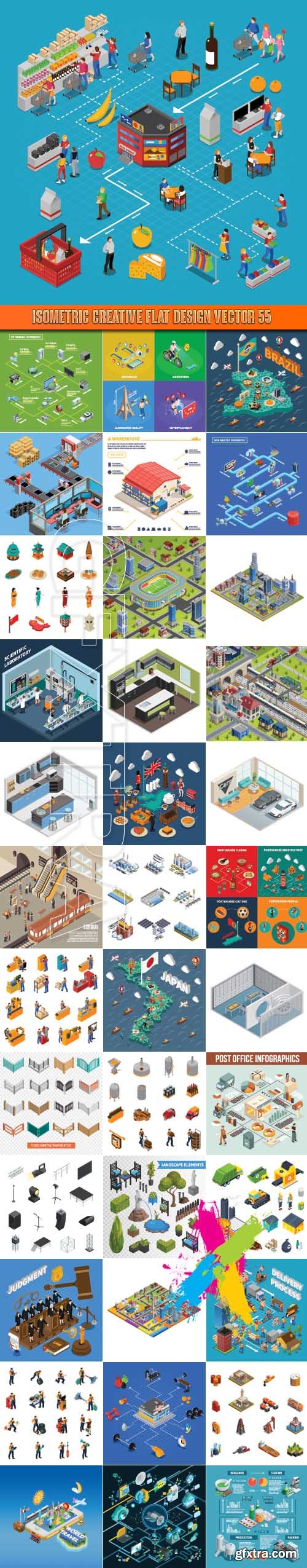 Isometric creative flat design vector 55