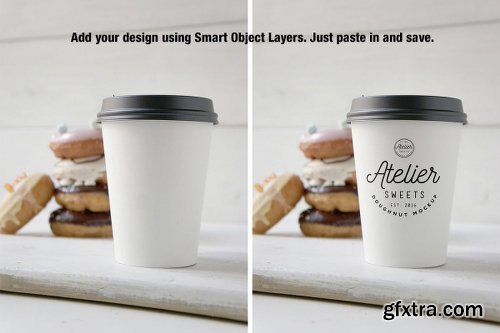 Graphicriver Coffee Doughnut Mockup 17144327