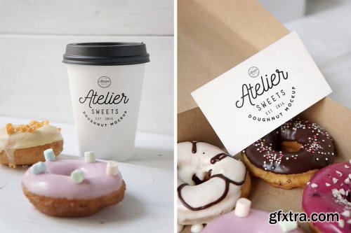 Graphicriver Coffee Doughnut Mockup 17144327