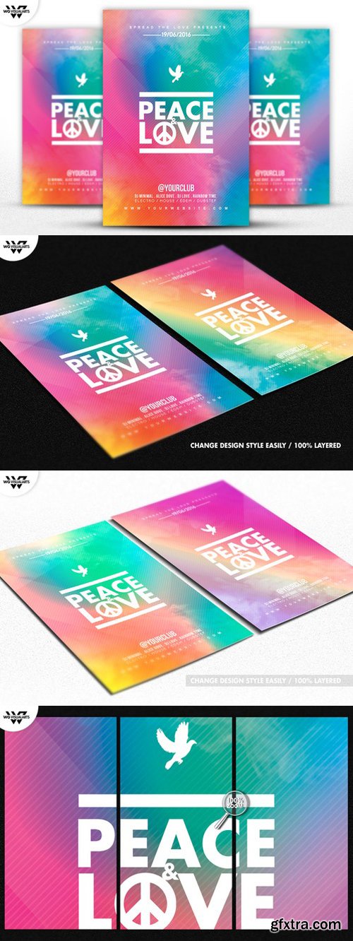 CM - PEACE & LOVE Flyer Template 618384