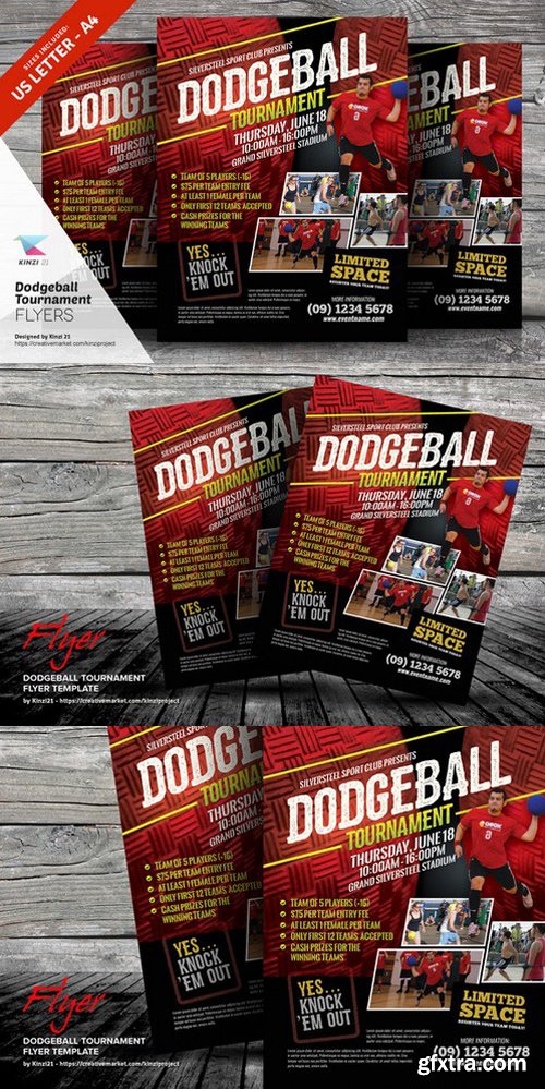 CM - Dodgeball Tournament Flyer Template 622468