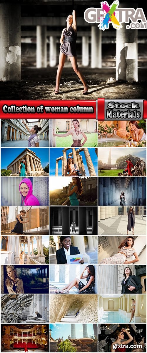 Collection of woman girl wall column pillar country travel open world 25 HQ Jpeg