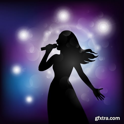 Artist Collection singer soloist song music poster a vector image 25 EPS