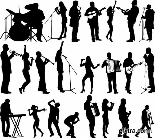 Artist Collection singer soloist song music poster a vector image 25 EPS