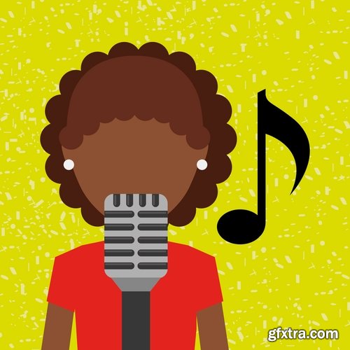 Artist Collection singer soloist song music poster a vector image 25 EPS