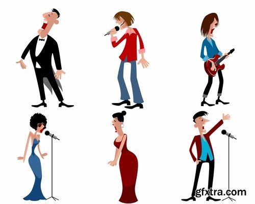 Artist Collection singer soloist song music poster a vector image 25 EPS