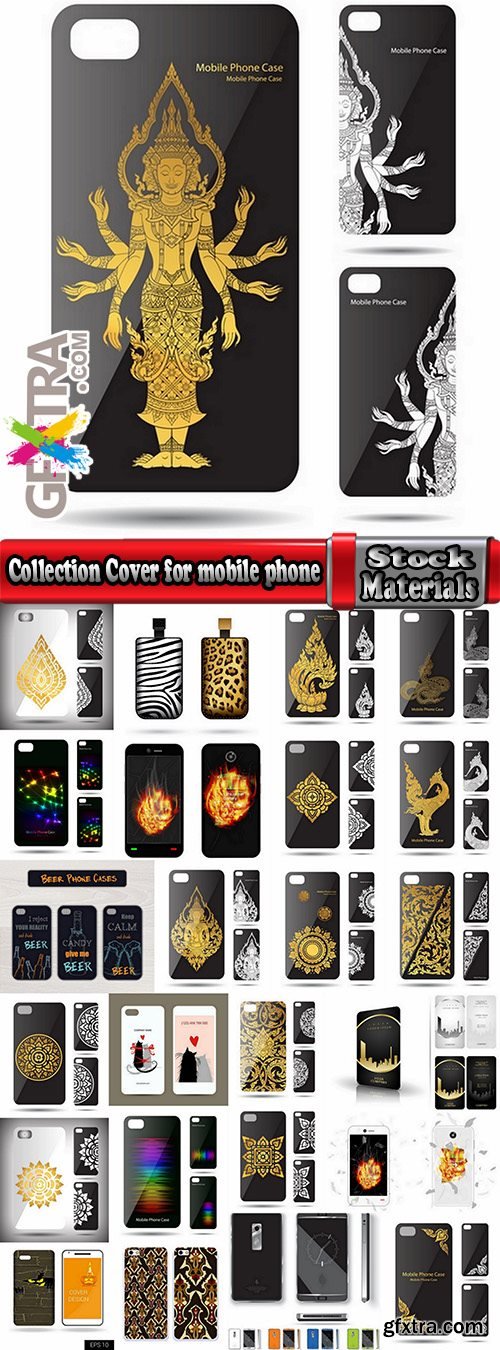 Collection Cover for mobile phone case bag a tablet a vector image 25 EPS