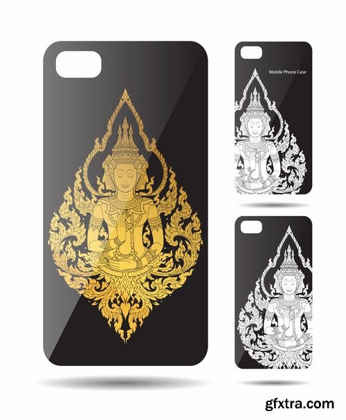 Collection Cover for mobile phone case bag a tablet a vector image 25 EPS