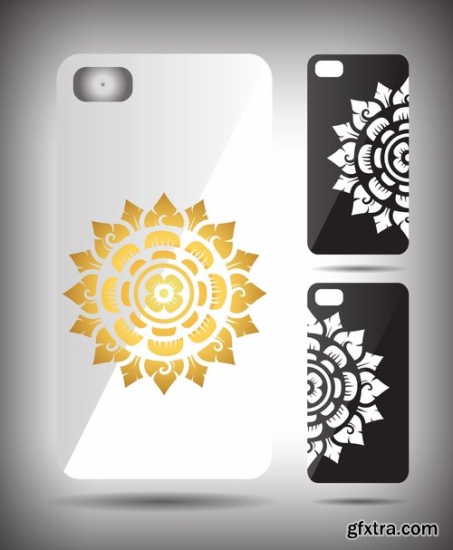 Collection Cover for mobile phone case bag a tablet a vector image 25 EPS