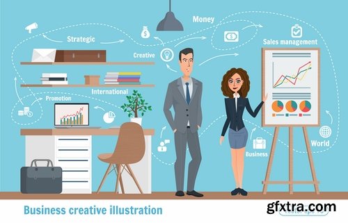 Collection business infographics work life sphere of activity a vector image 25 EPS