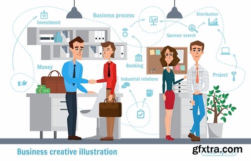 Collection business infographics work life sphere of activity a vector image 25 EPS