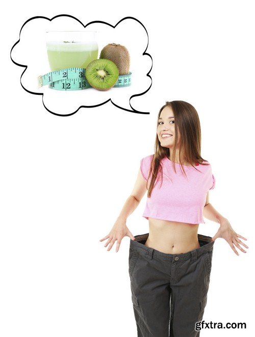 Woman and healthy food - 6 UHQ JPEG