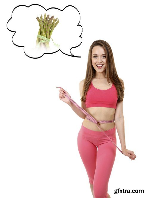 Woman and healthy food - 6 UHQ JPEG