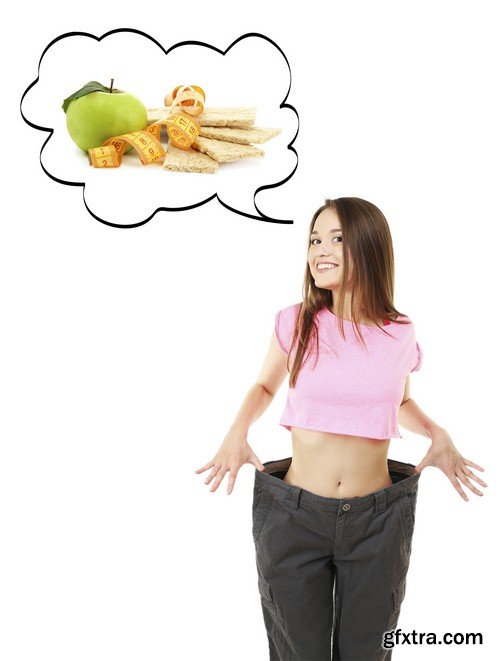 Woman and healthy food - 6 UHQ JPEG