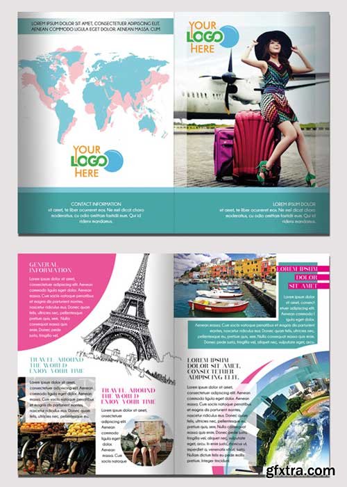 Travel V4 Bifold PSD Template