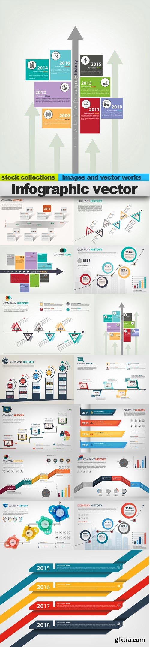 Infographic vector, 15 x EPS