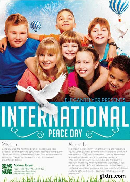 International Peace Day V2 Flyer PSD Template + Facebook Cover