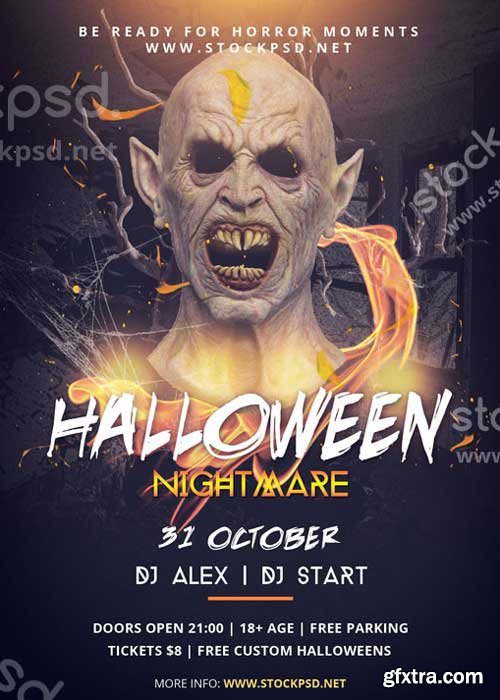 Halloween Nightmare V2 PSD Flyer