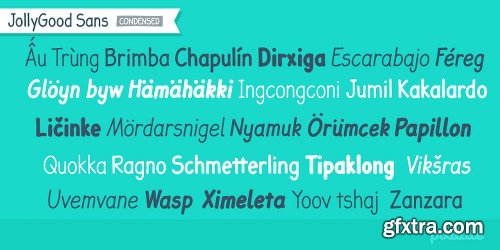 JollyGood Sans Condensed Font Family - 9 Fonts