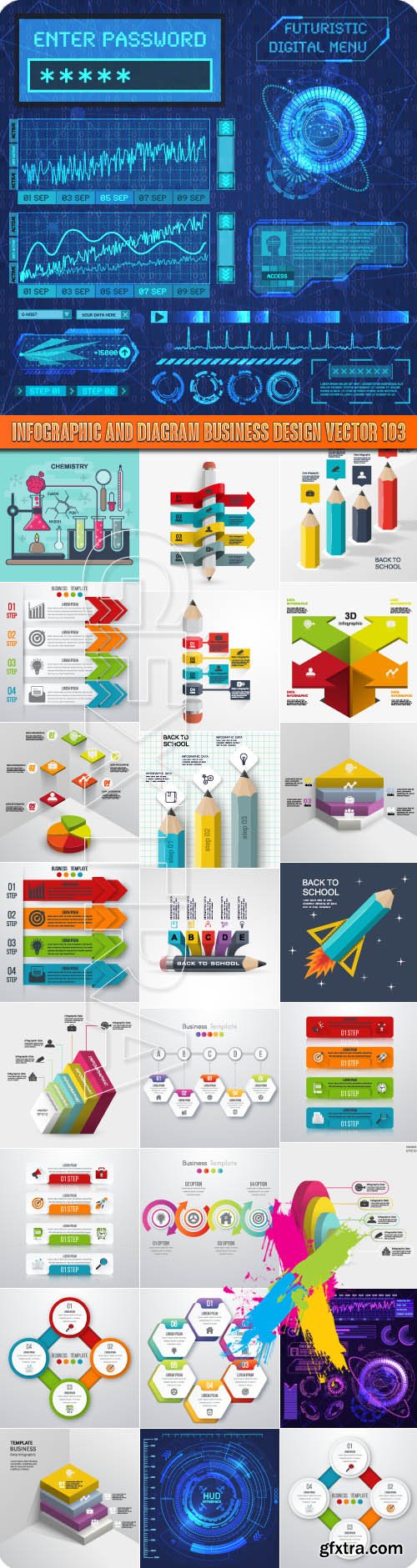 Infographic and diagram business design vector 103