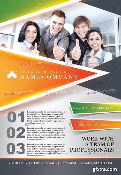 Corporate PSD Flyer Template + Facebook Cover