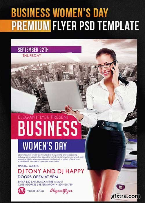 Business Women’s Day V5 Flyer PSD Template + Facebook Cover