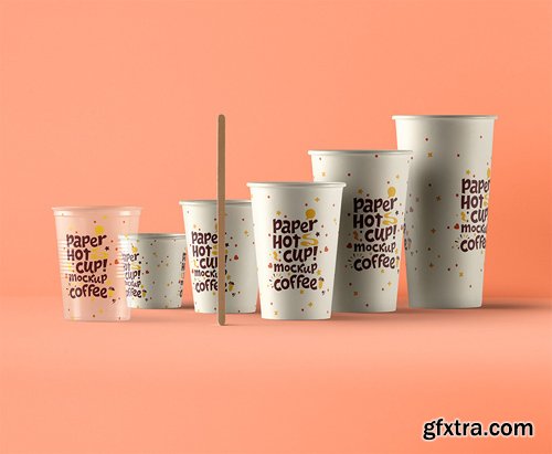 PSD Paper Hot Cup Template Vol 6