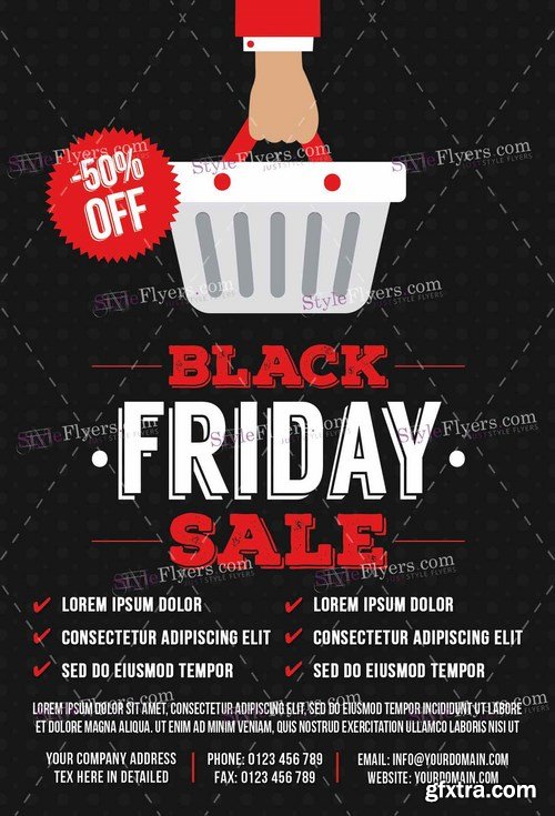 Black Friday Sale PSD Flyer Template + Facebook Cover