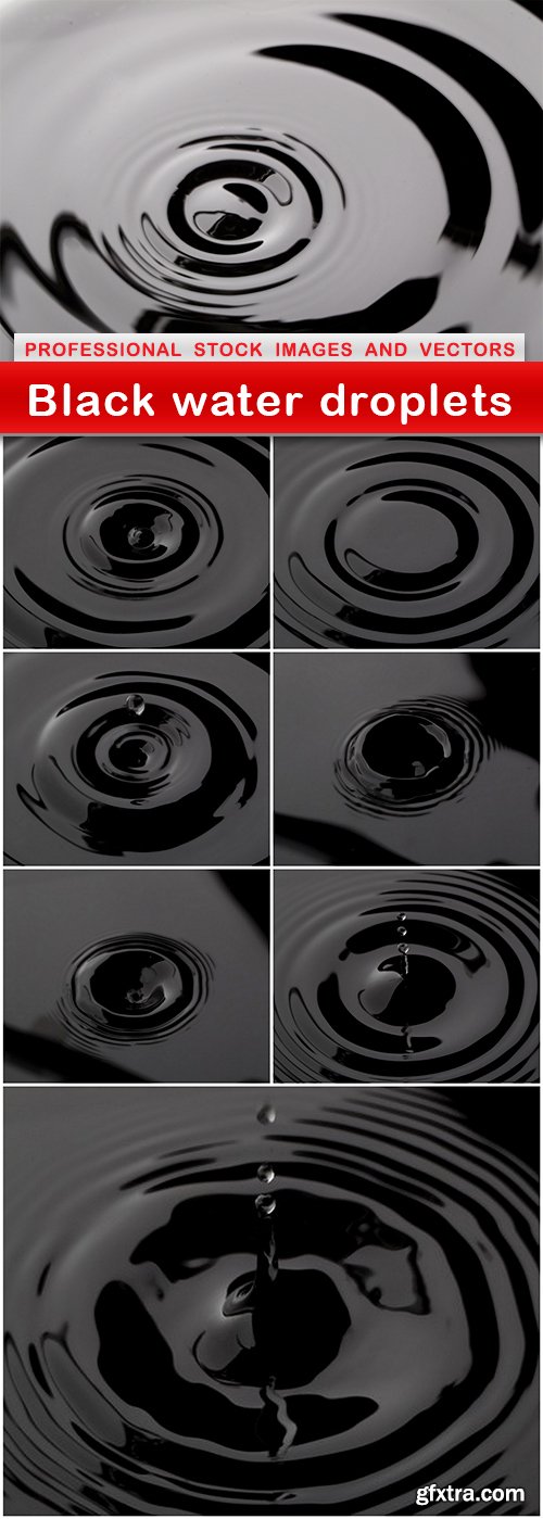 Black water droplets - 8 UHQ JPEG