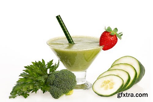 Healthy Fruit and Vegetable Smoothies - 18xUHQ JPEG