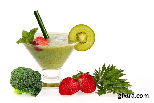 Healthy Fruit and Vegetable Smoothies - 18xUHQ JPEG