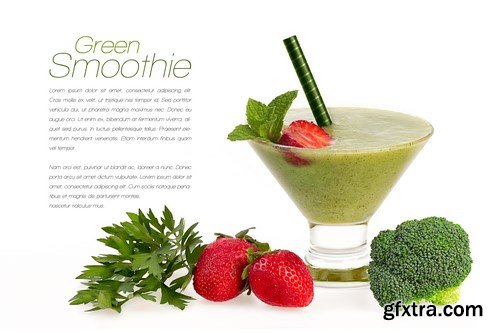 Healthy Fruit and Vegetable Smoothies - 18xUHQ JPEG