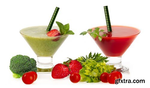 Healthy Fruit and Vegetable Smoothies - 18xUHQ JPEG