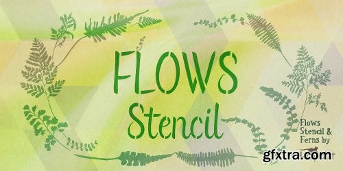 Flows Stencil Font