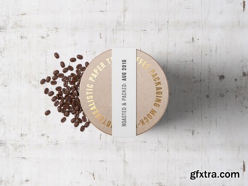 Paper Tube Coffee Package Mock Up