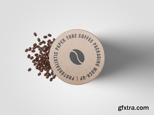 Paper Tube Coffee Package Mock Up