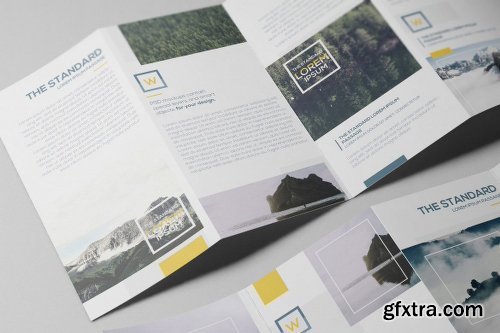 Four Panel Fold Brochure Mockups