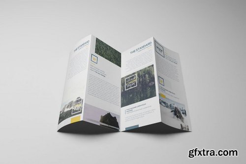 Four Panel Fold Brochure Mockups