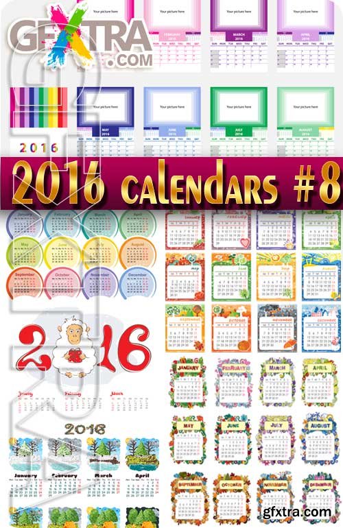 2016 calendars #8 - Stock Vectors