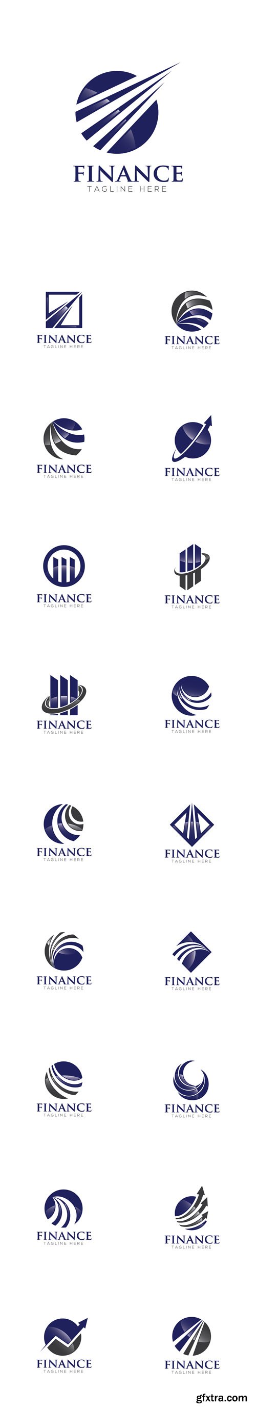 Vector Set - Finance Concept Logo Design