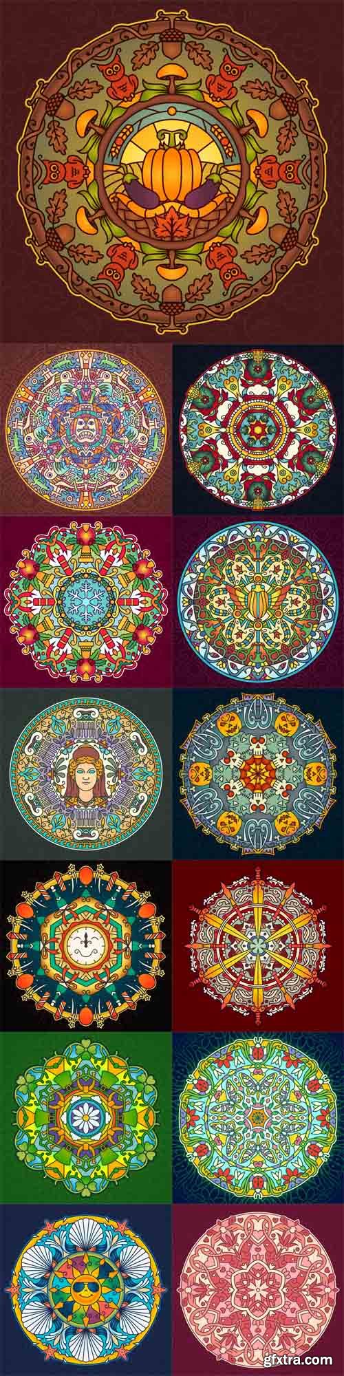 Vector Set - Seasons and Holiday Mandala Design