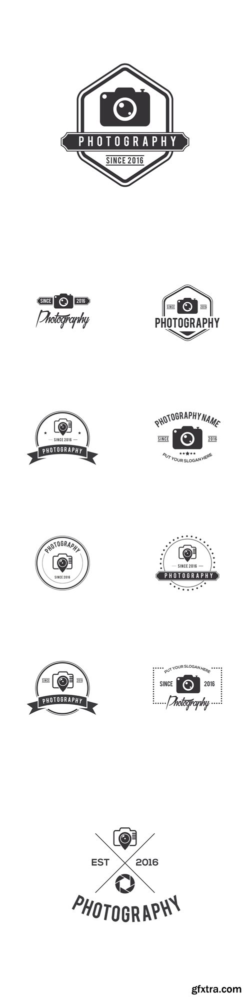 Vector Set - Photography Badges Creative Logo Design